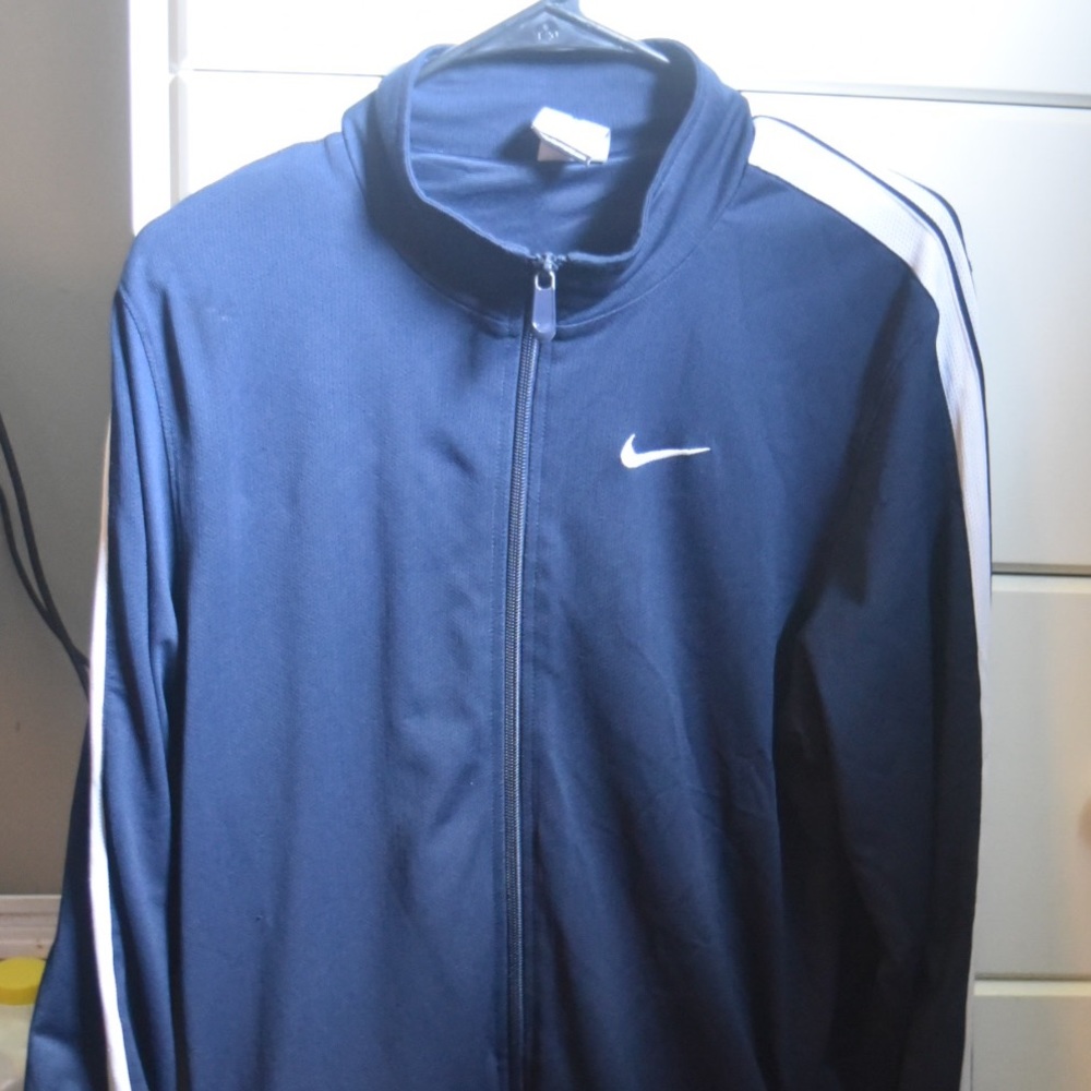 Nike Navy Blue Warm Up Full Zip Dri-Fit